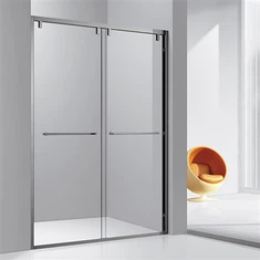 Porta bagno in vetro a cornice nera