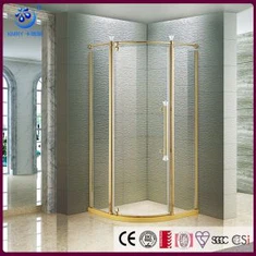 Camminata curva semi-frame in perno a perno di doccia, 36 x 36, finitura in ottone (KK3409)