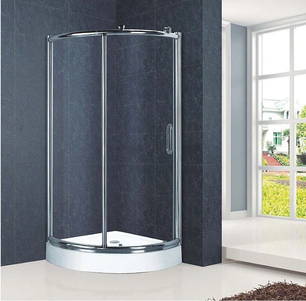 Cabina per doccia in vetro rotondo del bagno
